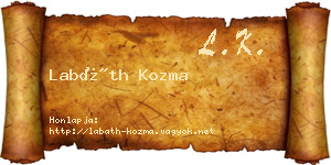 Labáth Kozma névjegykártya